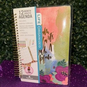Colorful 12-Month Undated Agenda